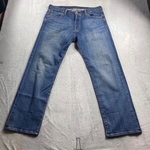 Levis 501 Original Fit Mens Blue Straight Leg Button Fly Jeans 34x30